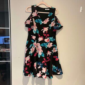 Floral Cold Shoulder Dress